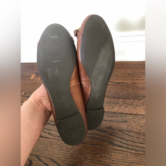 Elie Tahari Women's 36 Roni Ballerina Chestnut Leather Ballet Flats (5.5 US) NEW - Picture 4 of 12